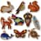 Wonderland Crafts 20 Piece Woodland Creatures Wooden Embroidery Blanks